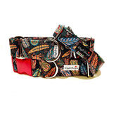 Shake a Tail Feather Dog Collar by Big Paw Shop featuring a whimsical design on cotton fabric