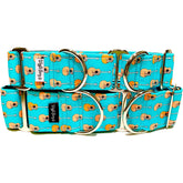 A Star Is Born Dog Collar by Big Paw Shop featuring a whimsical design on cotton fabric