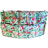 Boho Unicorn Dog Collar by Big Paw Shop featuring a whimsical design on cotton fabric
