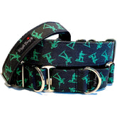 Call of Duty Dog Collar by Big Paw Shop featuring a whimsical design on cotton fabric