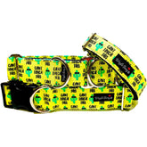 Can't Touch This Dog Collar by Big Paw Shop featuring a whimsical design on cotton fabric