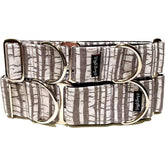 Don't Be A Birch Dog Collar by Big Paw Shop featuring a whimsical design on cotton fabric