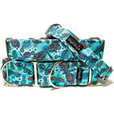 Dragonfly Dog Collar by Big Paw Shop featuring a whimsical design on cotton fabric