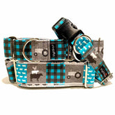 Farm Life Dog Collar by Big Paw Shop featuring a whimsical design on cotton fabric