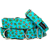 Feed Me Seymour Dog Collar by Big Paw Shop featuring a whimsical design on cotton fabric