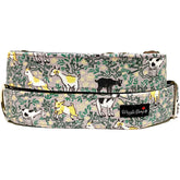 Goats Dog Collar by Big Paw Shop featuring a whimsical design on cotton fabric