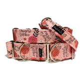 Handmaid's Tail (Praise Be) Dog Collar by Big Paw Shop featuring a whimsical design on cotton fabric