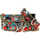 Have A Holly Jolly Collar Dog Collar by Big Paw Shop featuring a whimsical design on cotton fabric