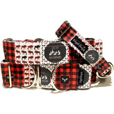 Hello Adventure Dog Collar by Big Paw Shop featuring a whimsical design on cotton fabric