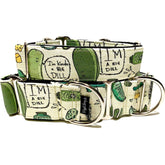 I'm a Big Dill Dog Collar by Big Paw Shop featuring a whimsical design on cotton fabric