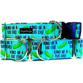 Kind Of A Big Dill Dog Collar by Big Paw Shop featuring a whimsical design on cotton fabric