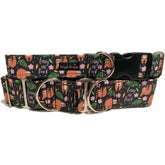 Lazy As F*** Dog Collar by Big Paw Shop featuring a whimsical design on cotton fabric