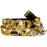 Sheepy Head Dog Collar by Big Paw Shop featuring a whimsical design on cotton fabric