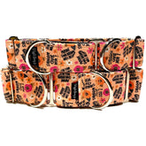 Swearing Helps Dog Collar by Big Paw Shop featuring a whimsical design on cotton fabric