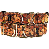The Logging Dog Collar by Big Paw Shop featuring a whimsical design on cotton fabric