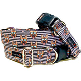 Top Gun Dog Collar by Big Paw Shop featuring a whimsical design on cotton fabric