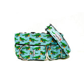 T-Rex Taco Supreme Dog Collar by Big Paw Shop featuring a whimsical design on cotton fabric