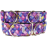 Viserion Dragon Dog Collar by Big Paw Shop featuring a whimsical design on cotton fabric