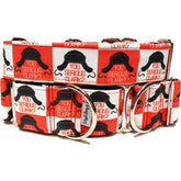 You Serious Clark? Dog Collar by Big Paw Shop featuring a whimsical design on cotton fabric