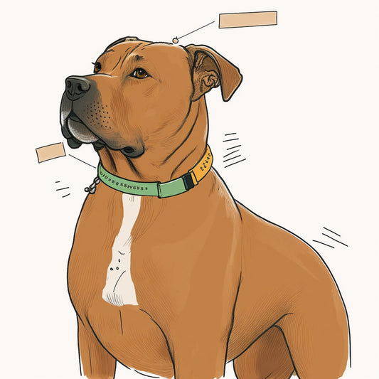 illustration showing How to Measure for a Dog Collar
