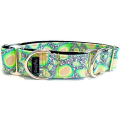 Avocado Dog Collar by Big Paw Shop featuring a whimsical design on cotton fabric
