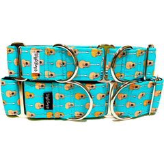 A Star Is Born Dog Collar by Big Paw Shop featuring a whimsical design on cotton fabric