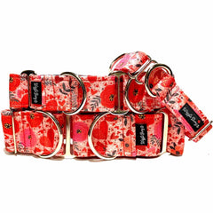 All You Need Is Love Dog Collar by Big Paw Shop featuring a whimsical design on cotton fabric