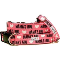 Mama's Girl - Pink Dog Collar