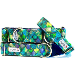 Rhaegar Dragon Dog Collar by Big Paw Shop featuring a whimsical design on cotton fabric