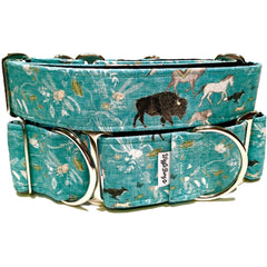 Stampede Teal Dog Collar