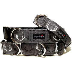 The Dapper Dog Collar by Big Paw Shop featuring a whimsical design on cotton fabric