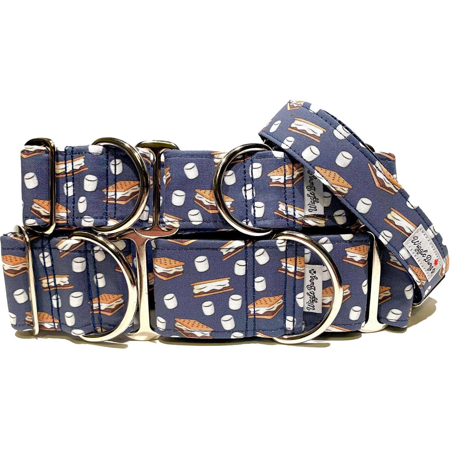 This Smores For You Dog Collar by Big Paw Shop featuring a whimsical design on cotton fabric