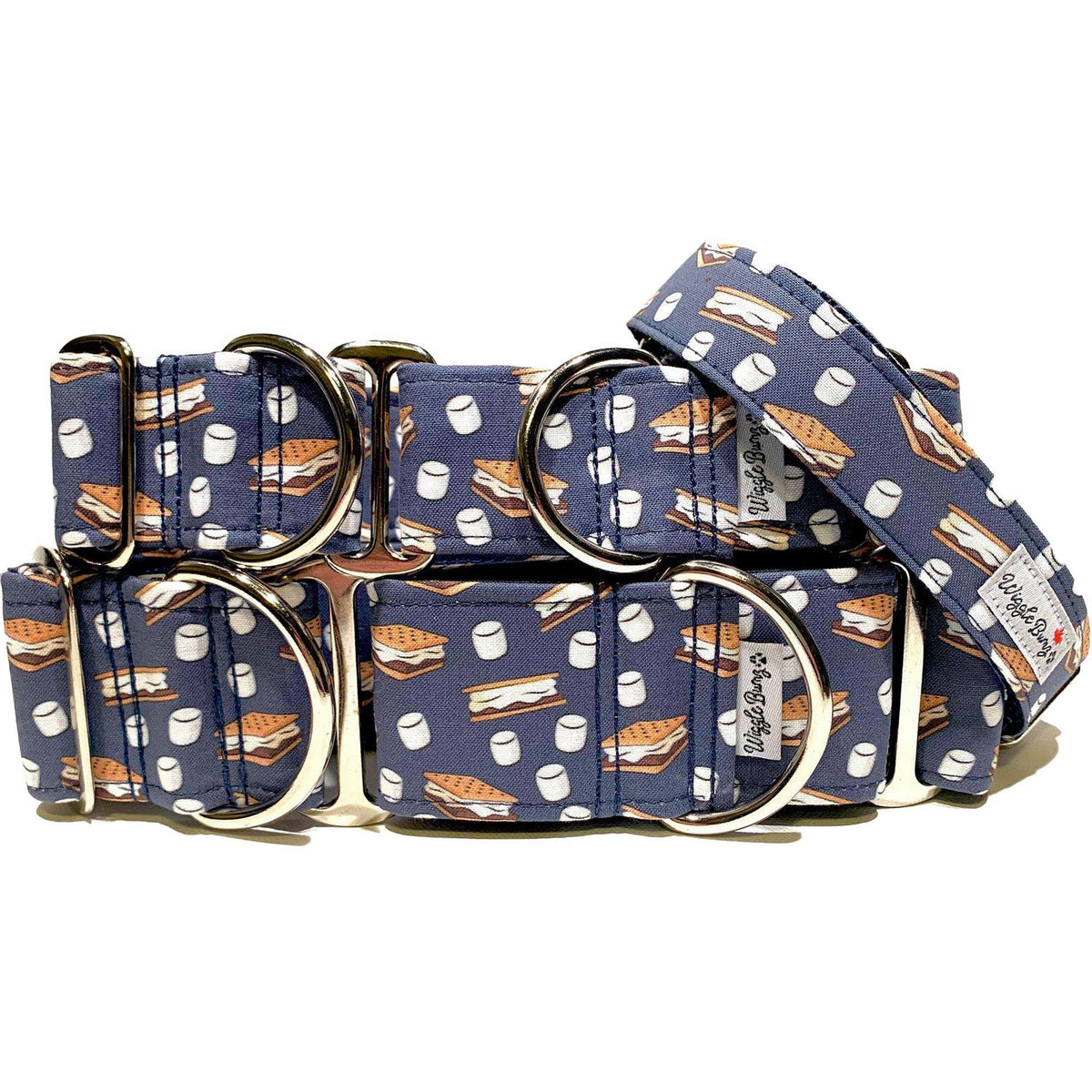 This Smores For You Dog Collar by Big Paw Shop featuring a whimsical design on cotton fabric