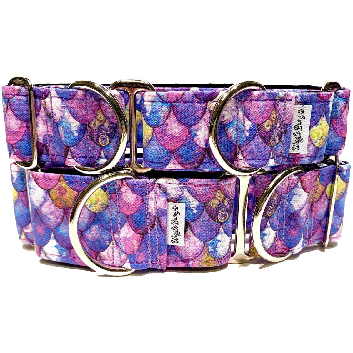 Viserion Dragon Dog Collar by Big Paw Shop featuring a whimsical design on cotton fabric